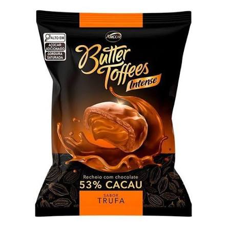 ARCOR BALA BUTTER TOFFEES TRUFA INTENSE 53% CACAU PCT 400GRS